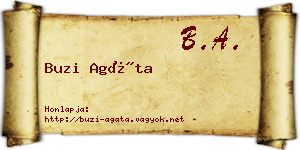 Buzi Agáta névjegykártya